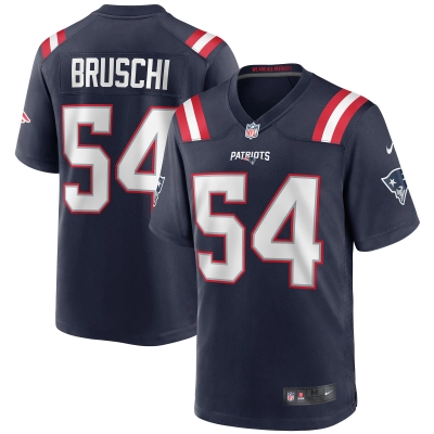 Men's New England Patriots Tedy Bruschi Navy Game Retired Player Jersey 01