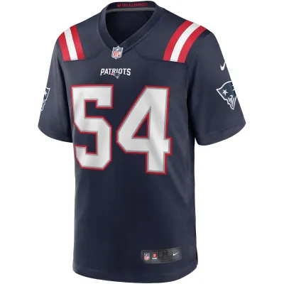Men's New England Patriots Tedy Bruschi Navy Game Retired Player Jersey 02