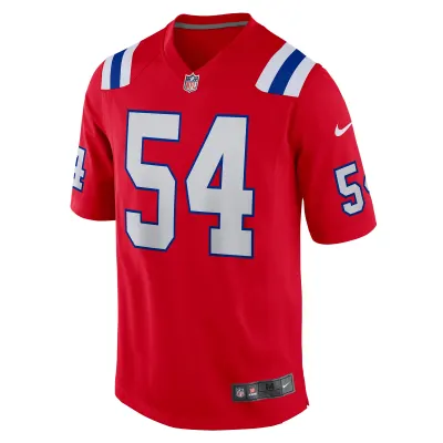 Men's New England Patriots Tedy Bruschi Red Retired Player Alternate Game Jersey 02