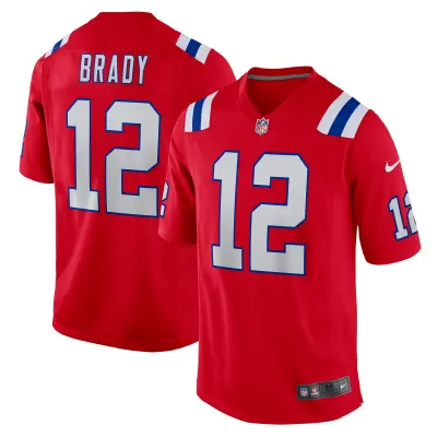 Men's New England Patriots Tom Brady Red Retired Game Jersey 01