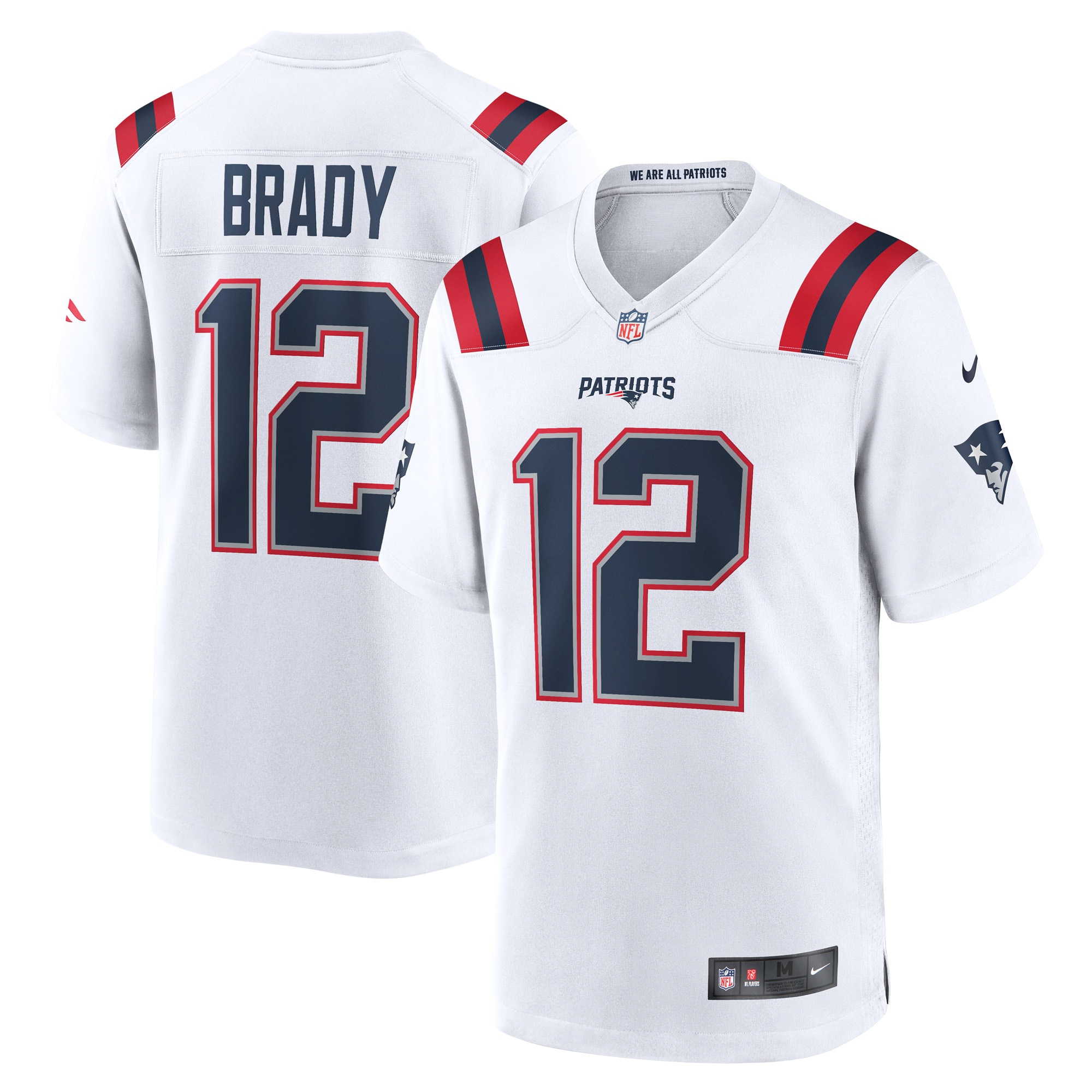Men's New England Patriots Tom Brady White Retired Game Jersey