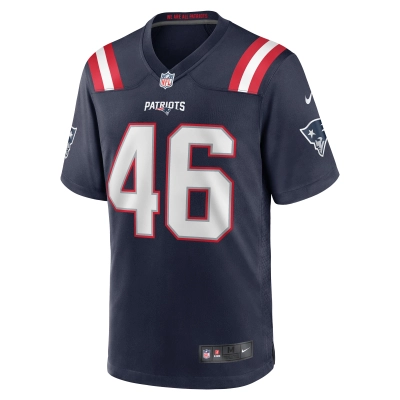 Men's New England Patriots Tucker Addington Navy Home Game Player Jersey 02