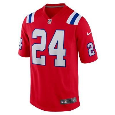 Men's New England Patriots Ty Law Red Retired Player Alternate Game Jersey 02
