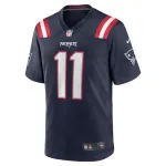 Men's New England Patriots Tyquan Thornton Navy Game Player Jersey