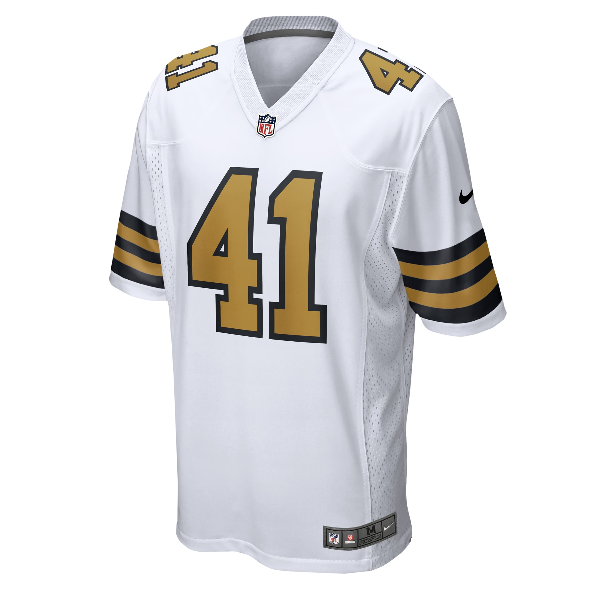 Men's New Orleans Saints Alvin Kamara White Alternate Game Jersey