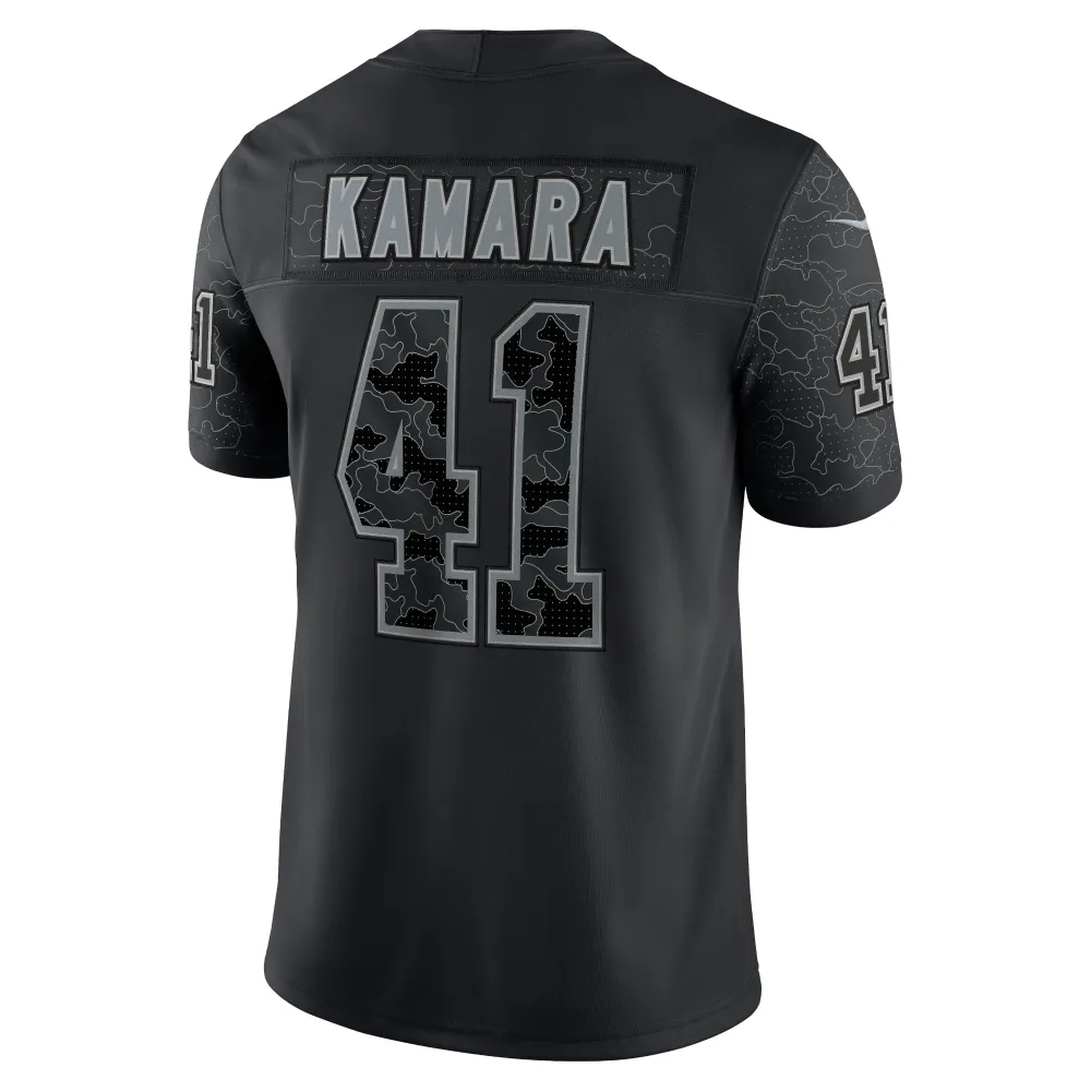 Men's New Orleans Saints Alvin Kamara Black RFLCTV Limited Jersey