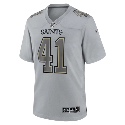 Men's New Orleans Saints Alvin Kamara Gray Atmosphere Fashion Game Jersey 02