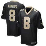 Men's New Orleans Saints Archie Manning Black Game Retired Player Jersey