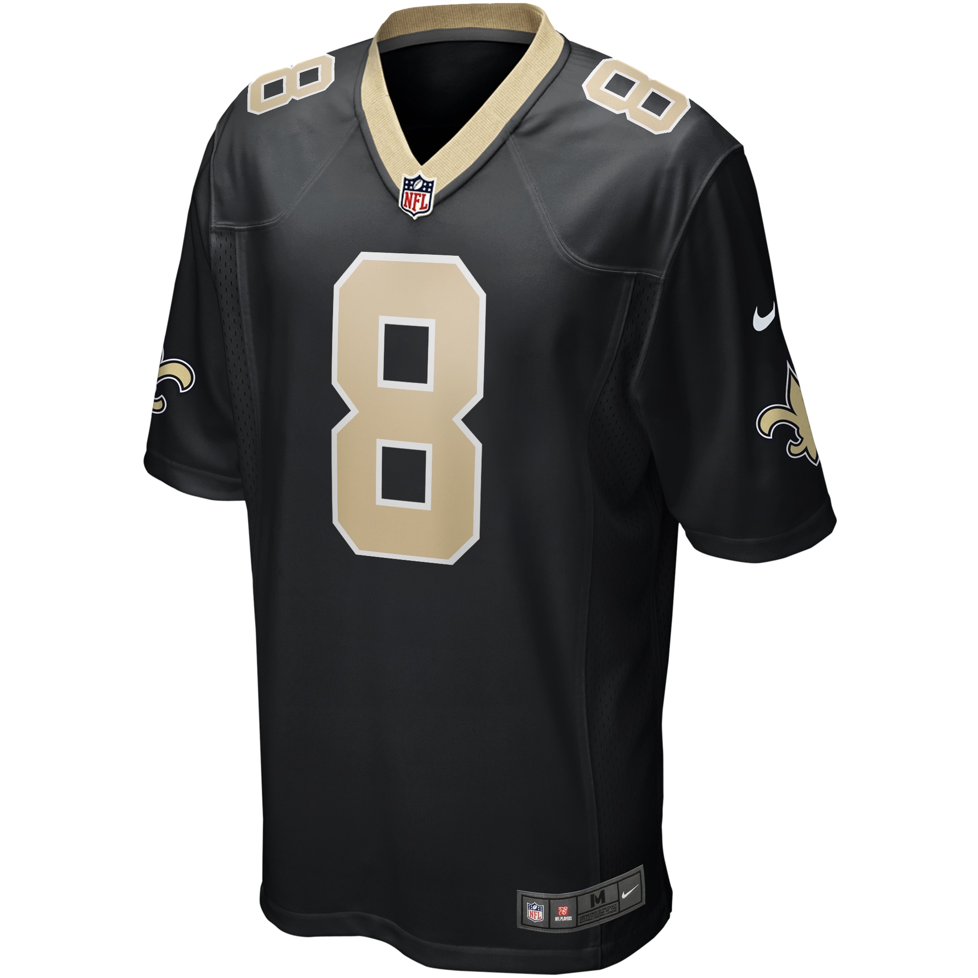 Men's New Orleans Saints Archie Manning Black Game Retired Player Jersey