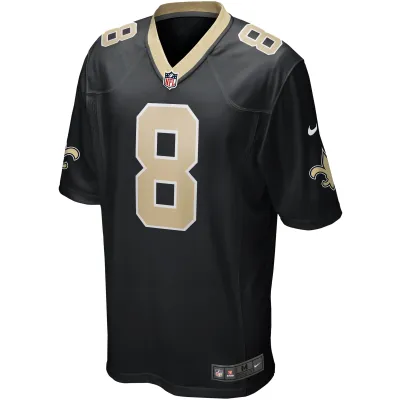 Men's New Orleans Saints Archie Manning Black Game Retired Player Jersey 02