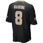 Men's New Orleans Saints Archie Manning Black Game Retired Player Jersey