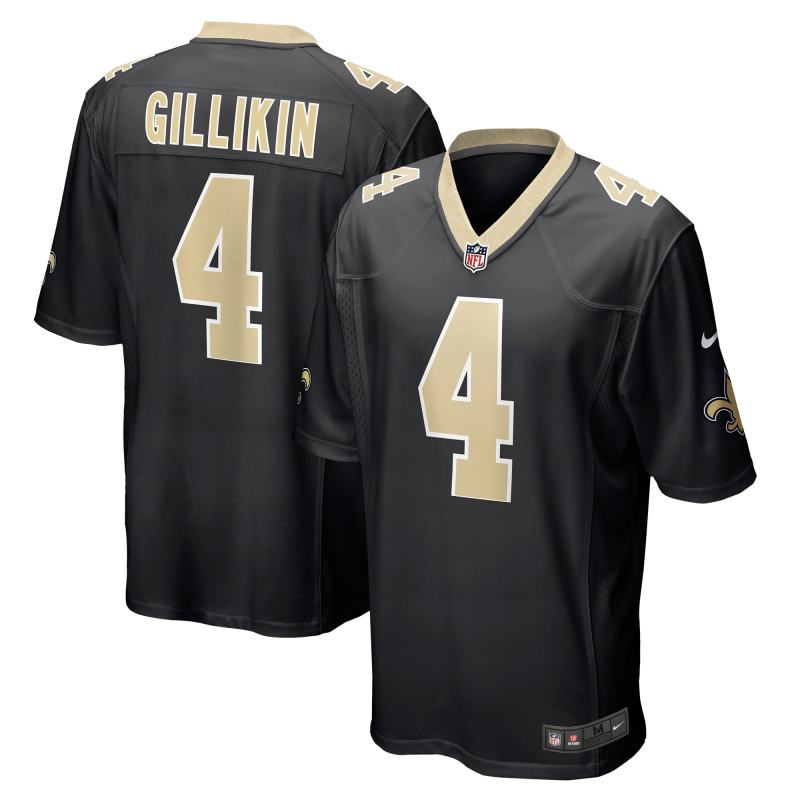 Men's New Orleans Saints Blake Gilikin Black Game Player Jersey