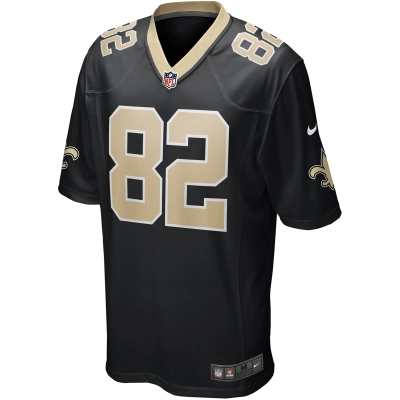 Men's New Orleans Saints Bob Pollard Black Game Retired Player Jersey 02