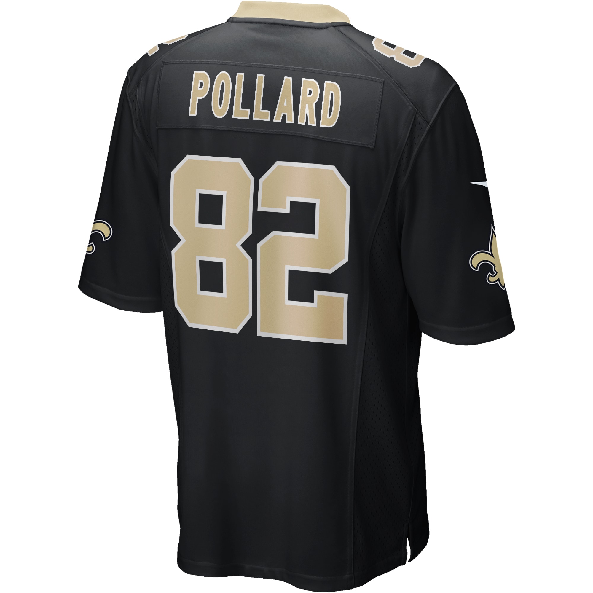 Men's New Orleans Saints Bob Pollard Black Game Retired Player Jersey