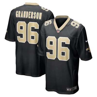 Men's New Orleans Saints Carl Granderson Black Game Jersey 01