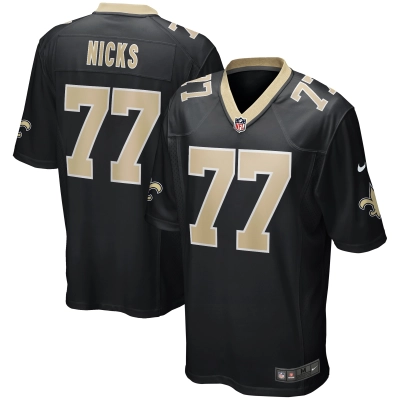 Men's New Orleans Saints Carl Nicks Black Game Retired Player Jersey 01