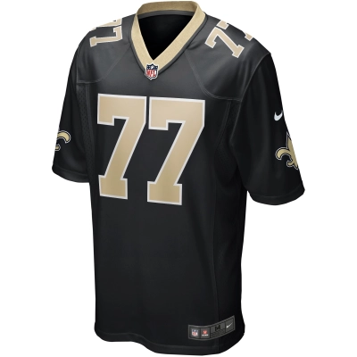 Men's New Orleans Saints Carl Nicks Black Game Retired Player Jersey 02