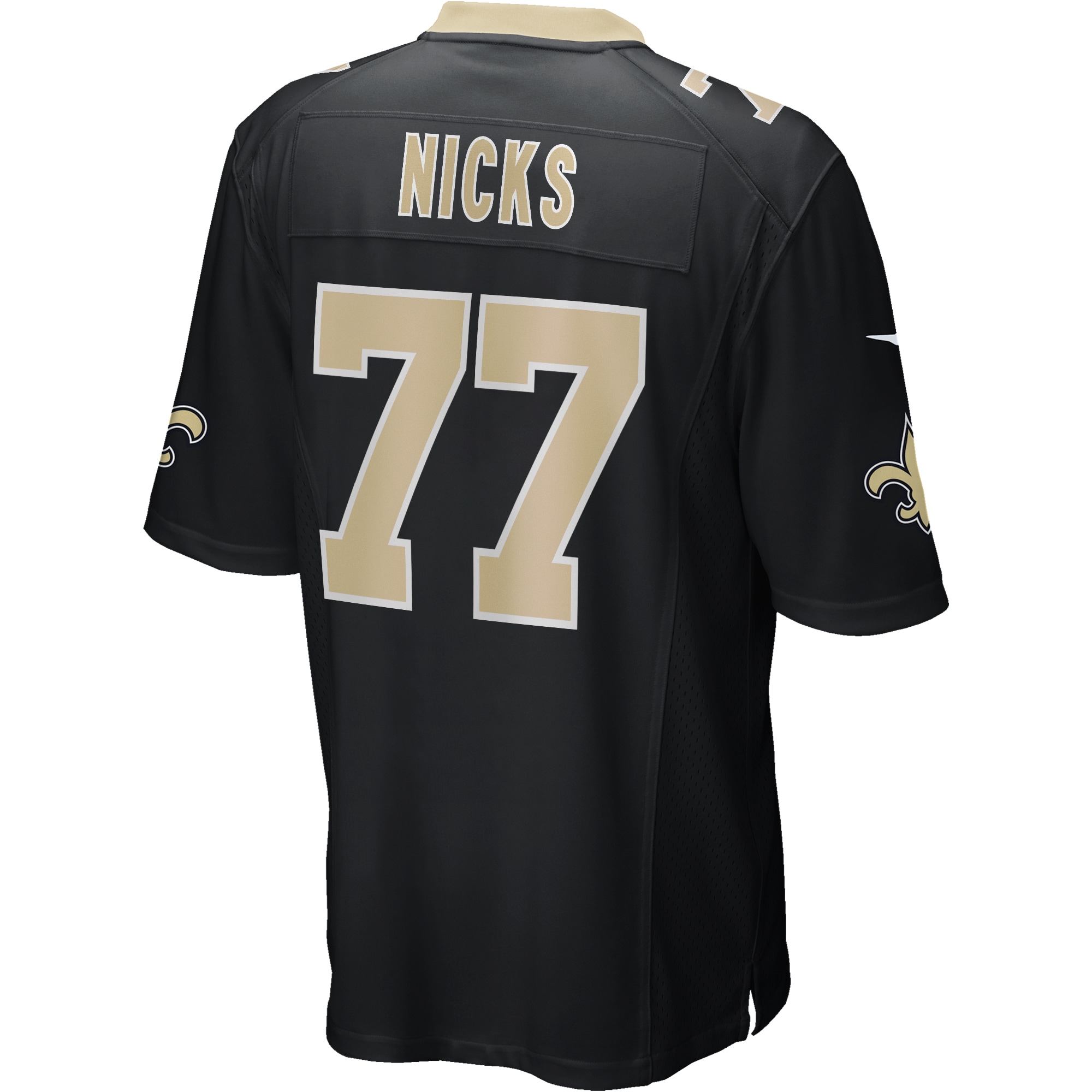 Men's New Orleans Saints Carl Nicks Black Game Retired Player Jersey
