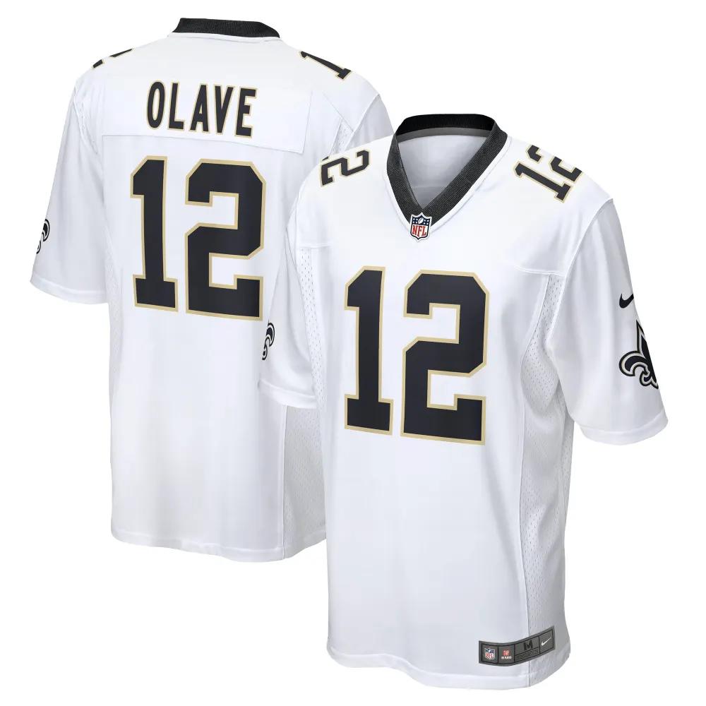 Men's New Orleans Saints Chris Olave White Game Player Jersey