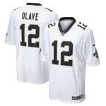 Men's New Orleans Saints Chris Olave White Game Player Jersey
