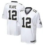 Men's New Orleans Saints Chris Olave White Game Player Jersey