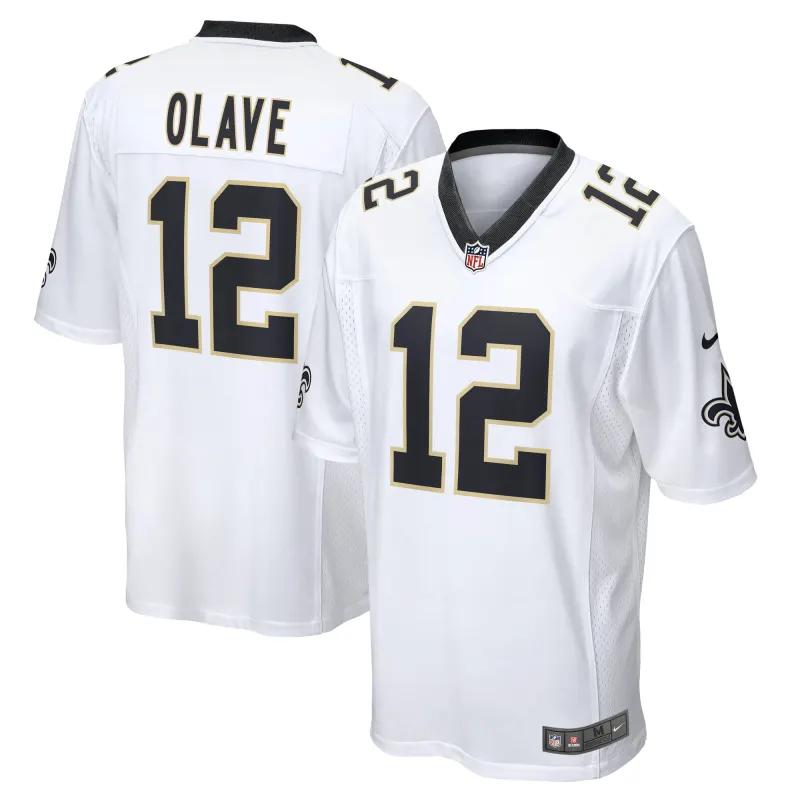 Men's New Orleans Saints Chris Olave White Game Player Jersey