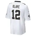 Men's New Orleans Saints Chris Olave White Game Player Jersey