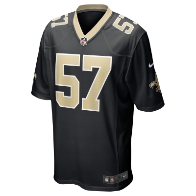 Men's New Orleans Saints Christian Ringo Black Game Player Jersey 02