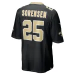 Men's New Orleans Saints Daniel Sorensen Black Player Game Jersey