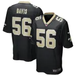 Men's New Orleans Saints Demario Davis Black Game Jersey