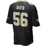 Men's New Orleans Saints Demario Davis Black Game Jersey