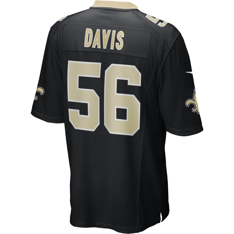 Men's New Orleans Saints Demario Davis Black Game Jersey