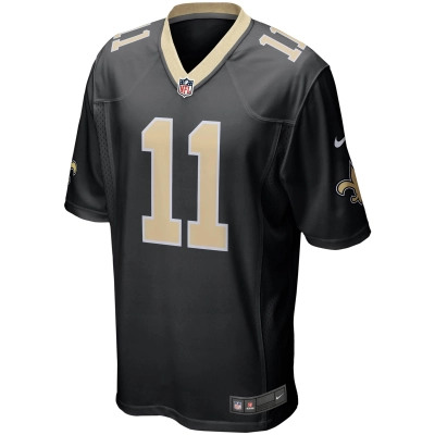 Men's New Orleans Saints Deonte Harris Black Game Player Jersey 02
