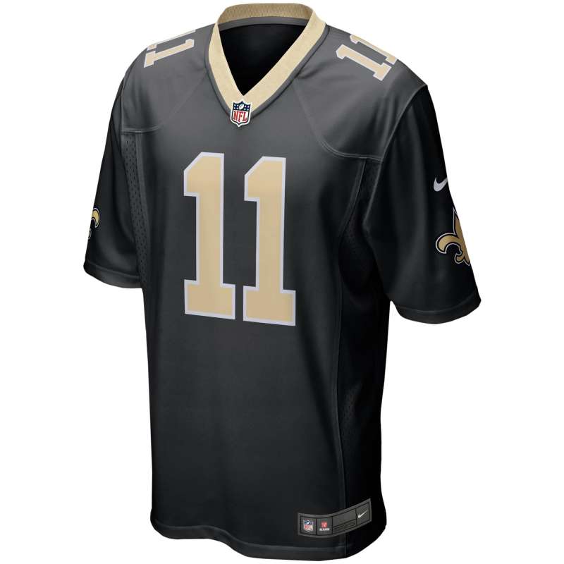 Men's New Orleans Saints Deonte Harris Black Game Player Jersey