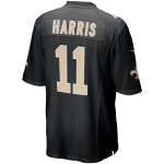 Men's New Orleans Saints Deonte Harris Black Game Player Jersey
