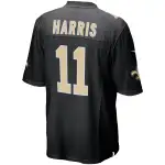 Men's New Orleans Saints Deonte Harris Black Game Player Jersey