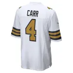 Men's New Orleans Saints Derek Carr White Alternate Game Jersey