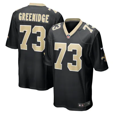Men's New Orleans Saints Ethan Greenidge Black Game Jersey 01