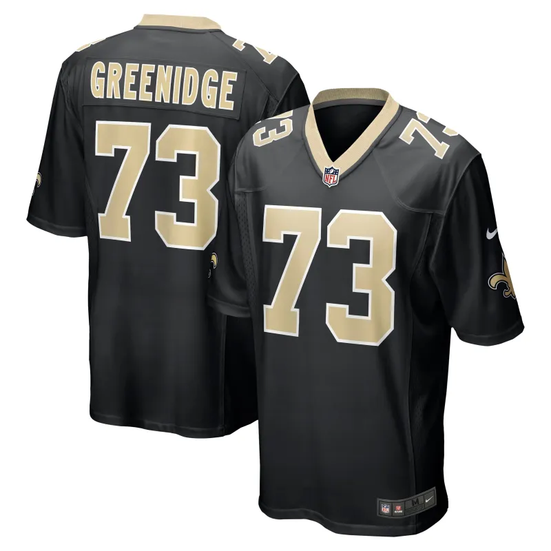 Men's New Orleans Saints Ethan Greenidge Black Game Jersey