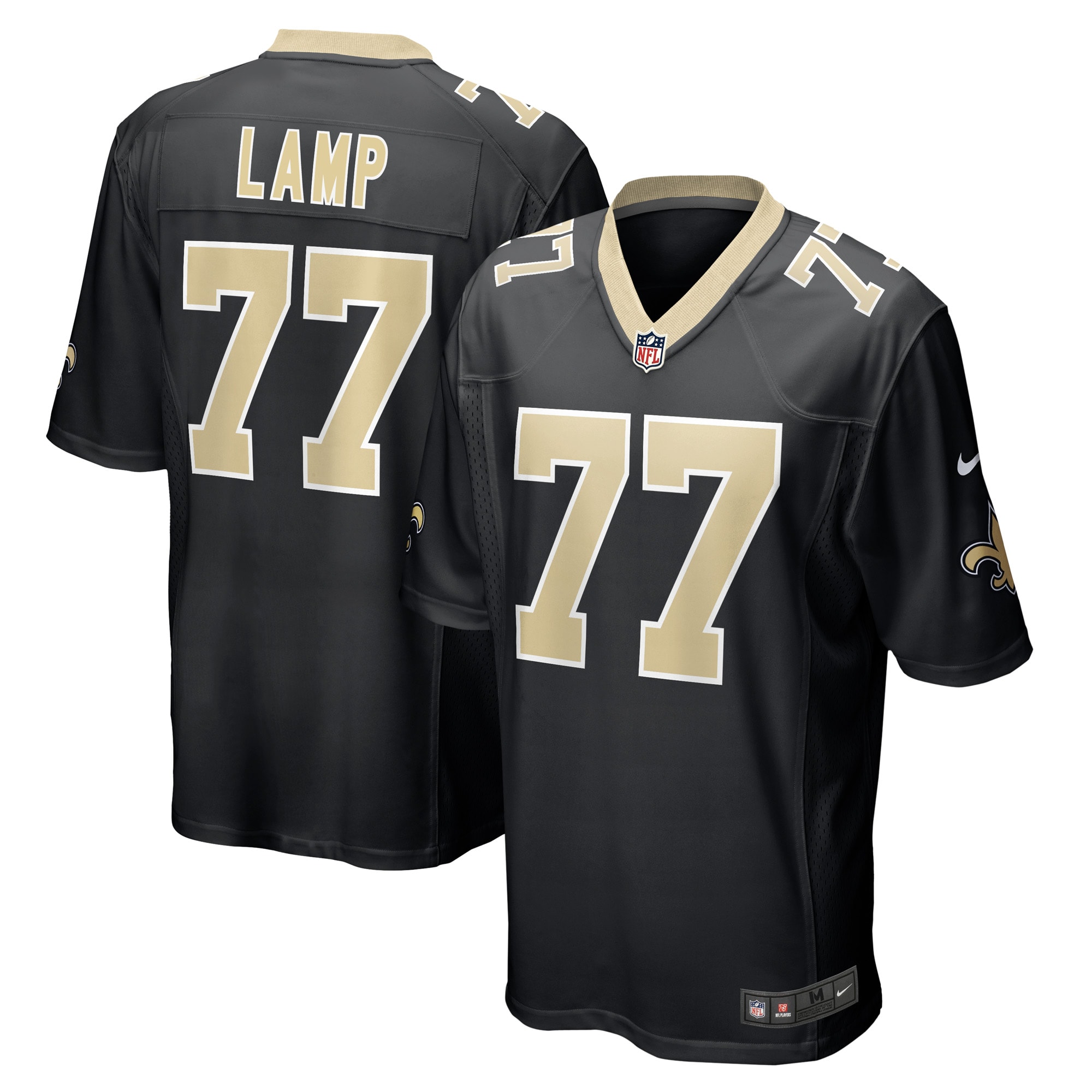 Men's New Orleans Saints Forrest Lamp Black Game Player Jersey
