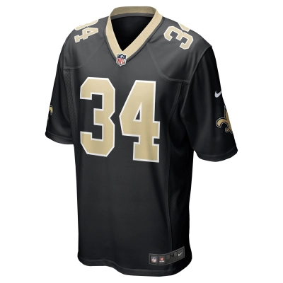Men's New Orleans Saints Ga'Quincy McKinstry Black 2024 NFL Draft Player Game Jersey 02