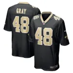 Men's New Orleans Saints J.T. Gray Black Game Jersey