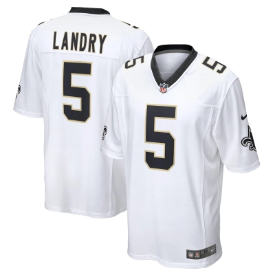 Men's New Orleans Saints Jarvis Landry White Player Game Jersey 01