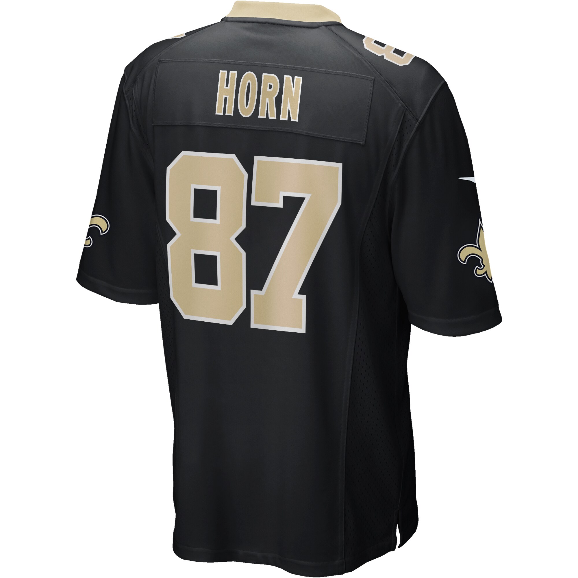 Men's New Orleans Saints Joe Horn Black Game Retired Player Jersey