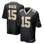 Men's New Orleans Saints Kawaan Baker Black Game Player Jersey