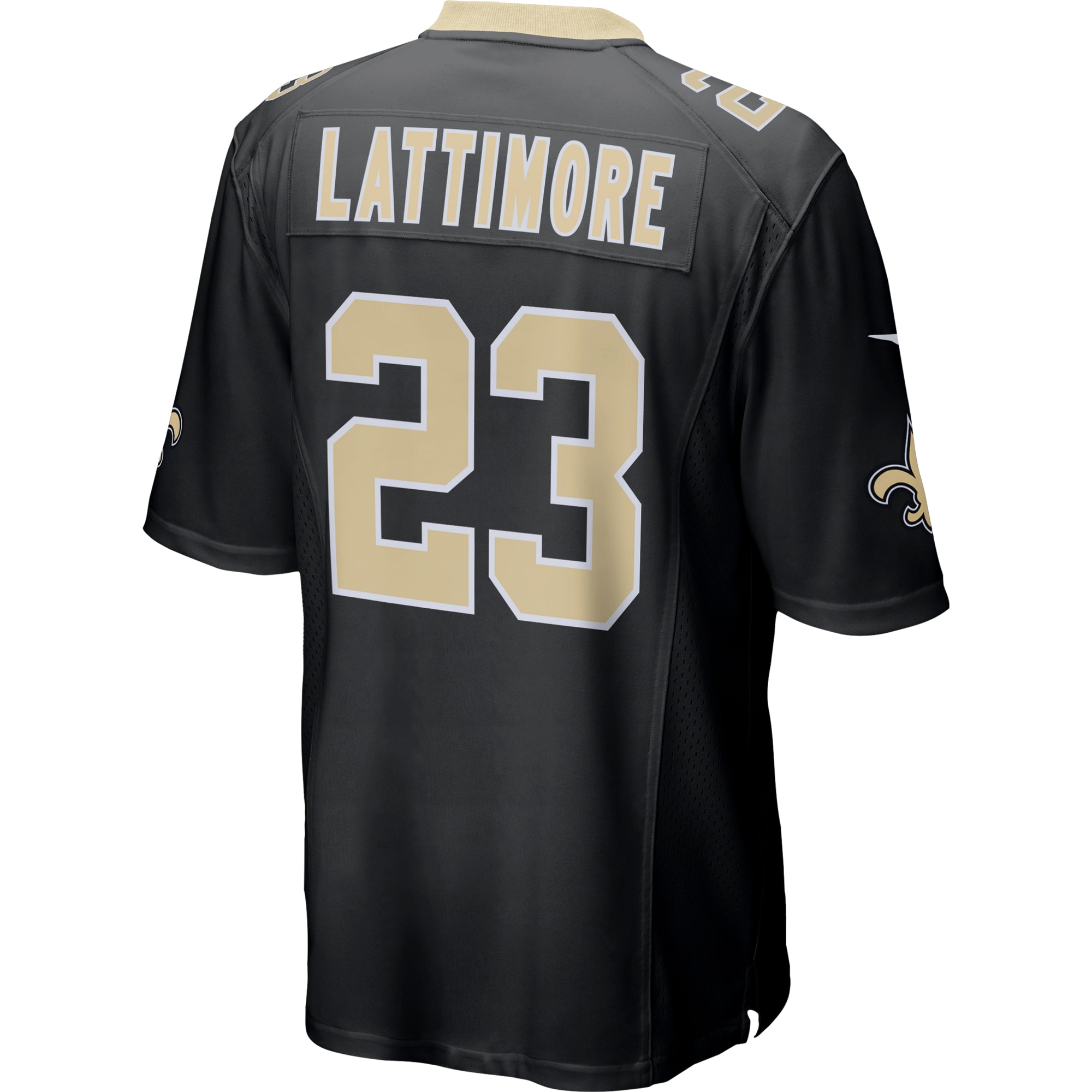 Men's New Orleans Saints Marshon Lattimore Black Game Jersey