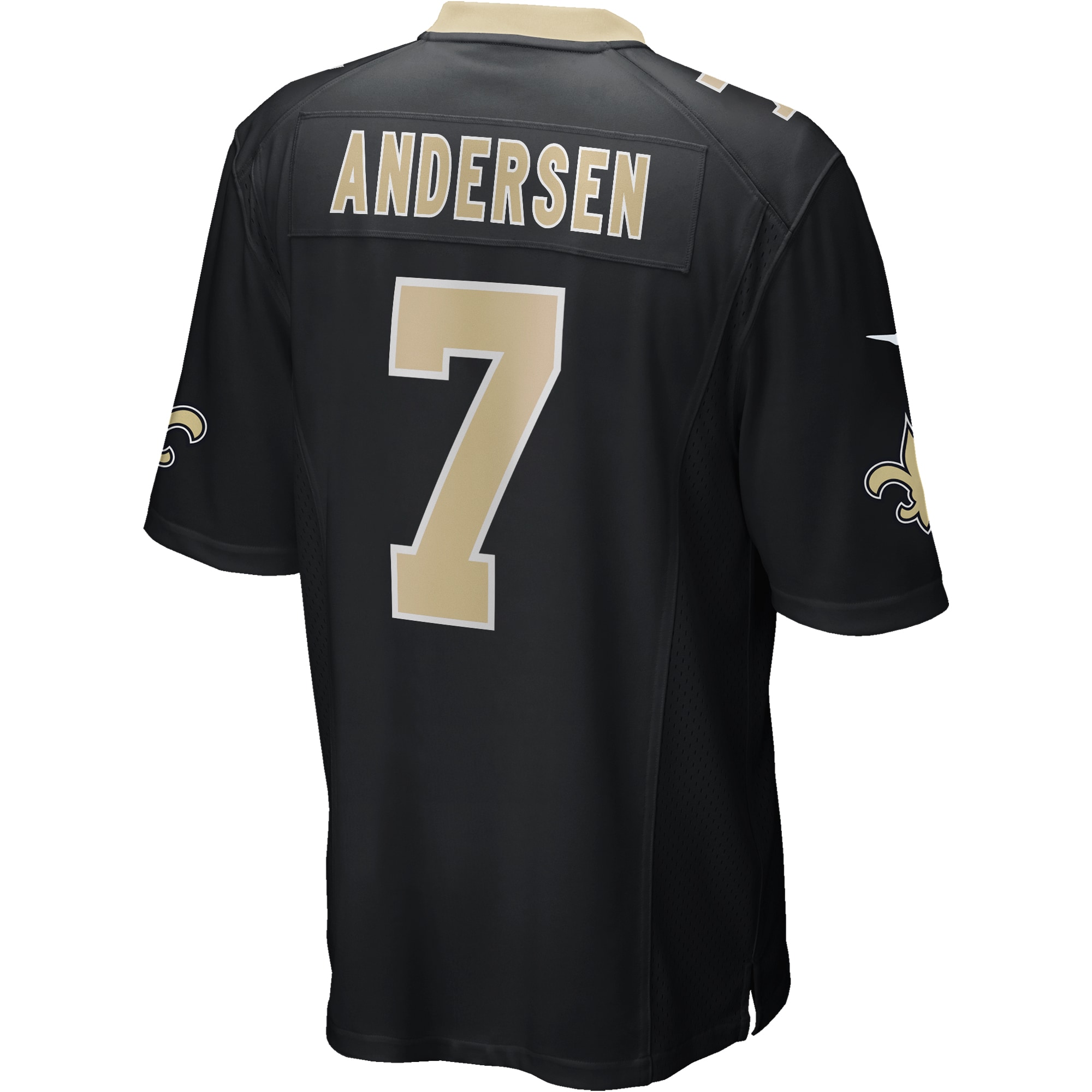 Men's New Orleans Saints Morten Andersen Black Game Retired Player Jersey