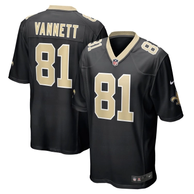 Men's New Orleans Saints Nick Vannett Black Game Jersey 01