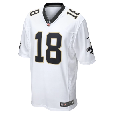 Men's New Orleans Saints Spencer Rattler White 2024 NFL Draft Game Player Jersey 02