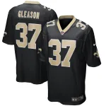 Men's New Orleans Saints Steve Gleason Black Game Retired Player Jersey